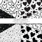 Black & White Hearts Digital Papers