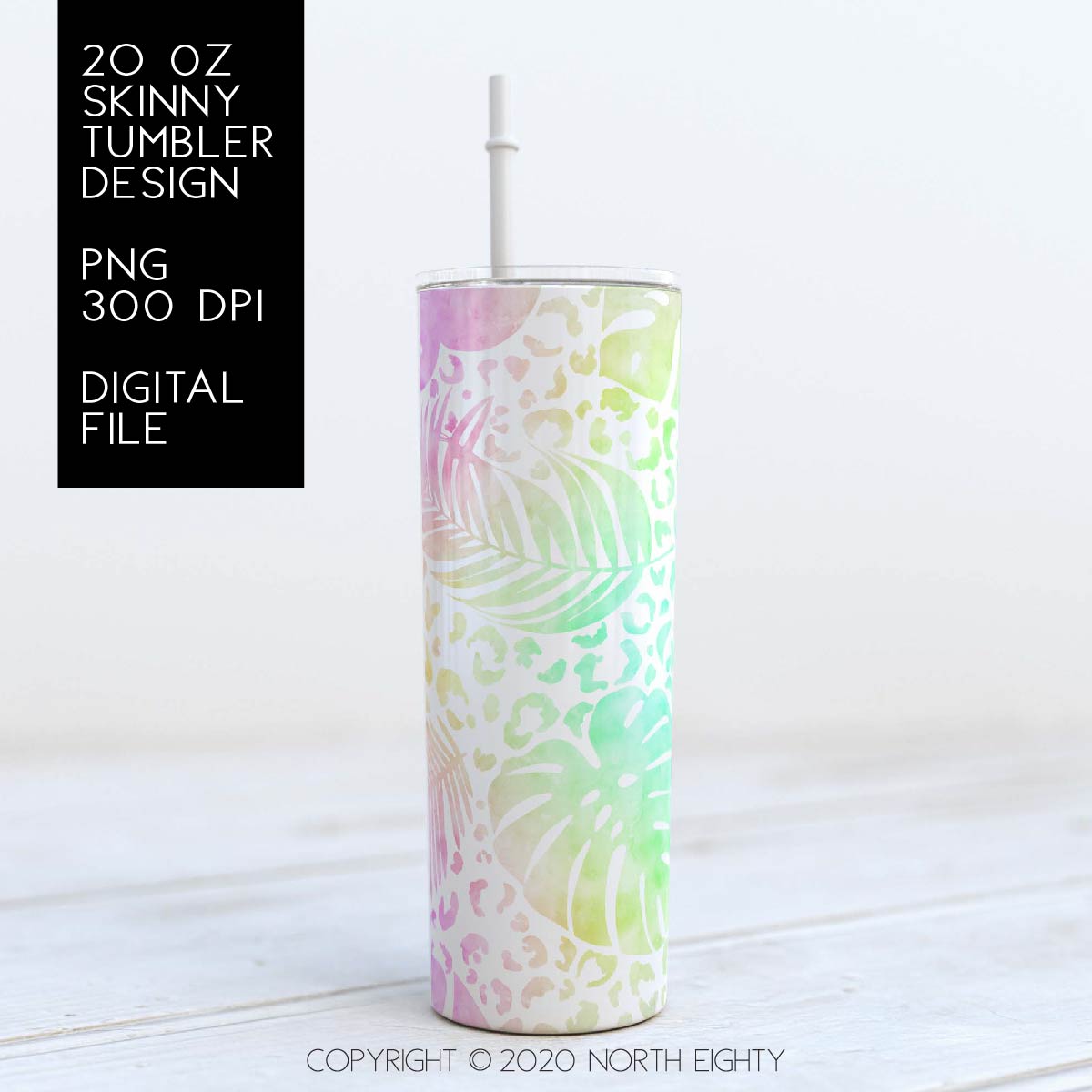 Leopard Monstera 3 Tumbler png