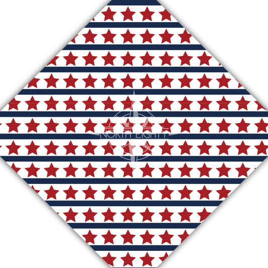 Patriotic Red Stars and Stripes