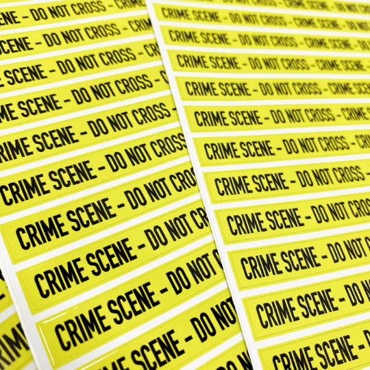 Crime Scene Tape Decal Sheet