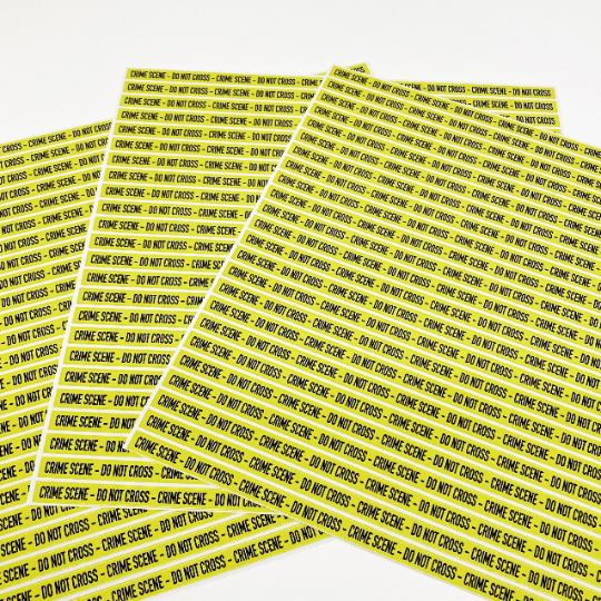 Crime Scene Tape Decal Sheet