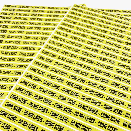 Crime Scene Tape Decal Sheet