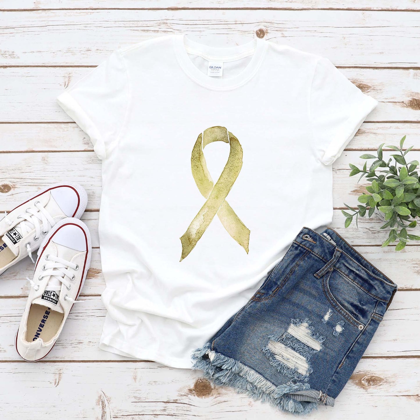 Gold Awareness Ribbon png