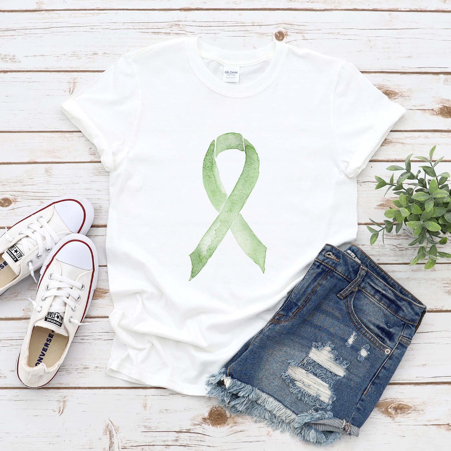 Lime Green Awareness Ribbon png