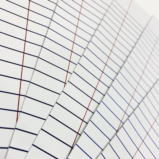 Notebook Paper Half Sheet Decals