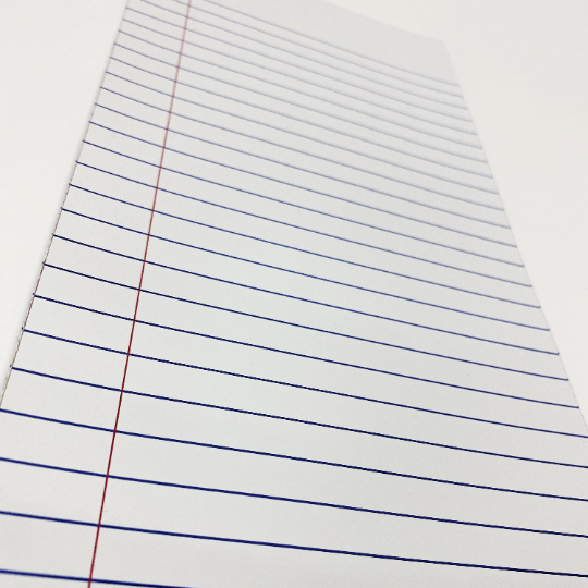 Notebook Paper Half Sheet Decals