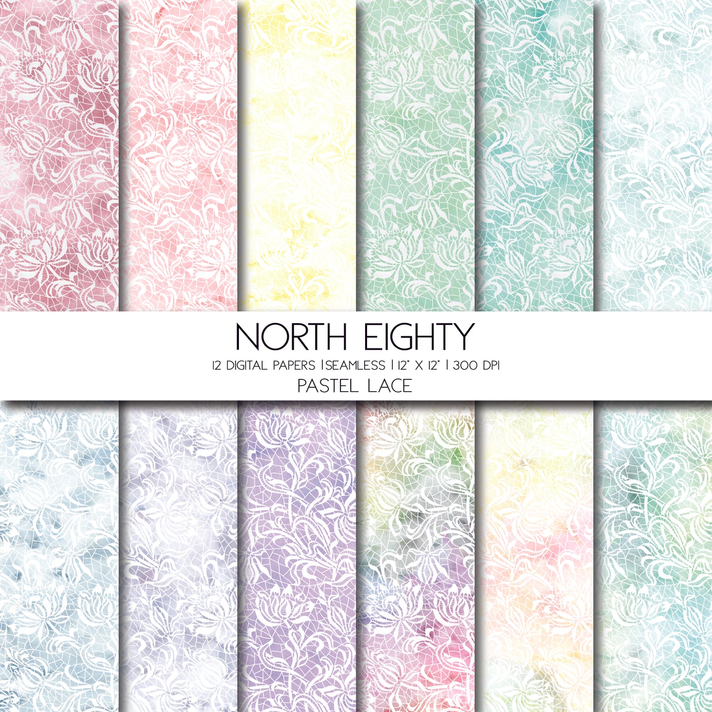 Pastel Lace Digital Papers