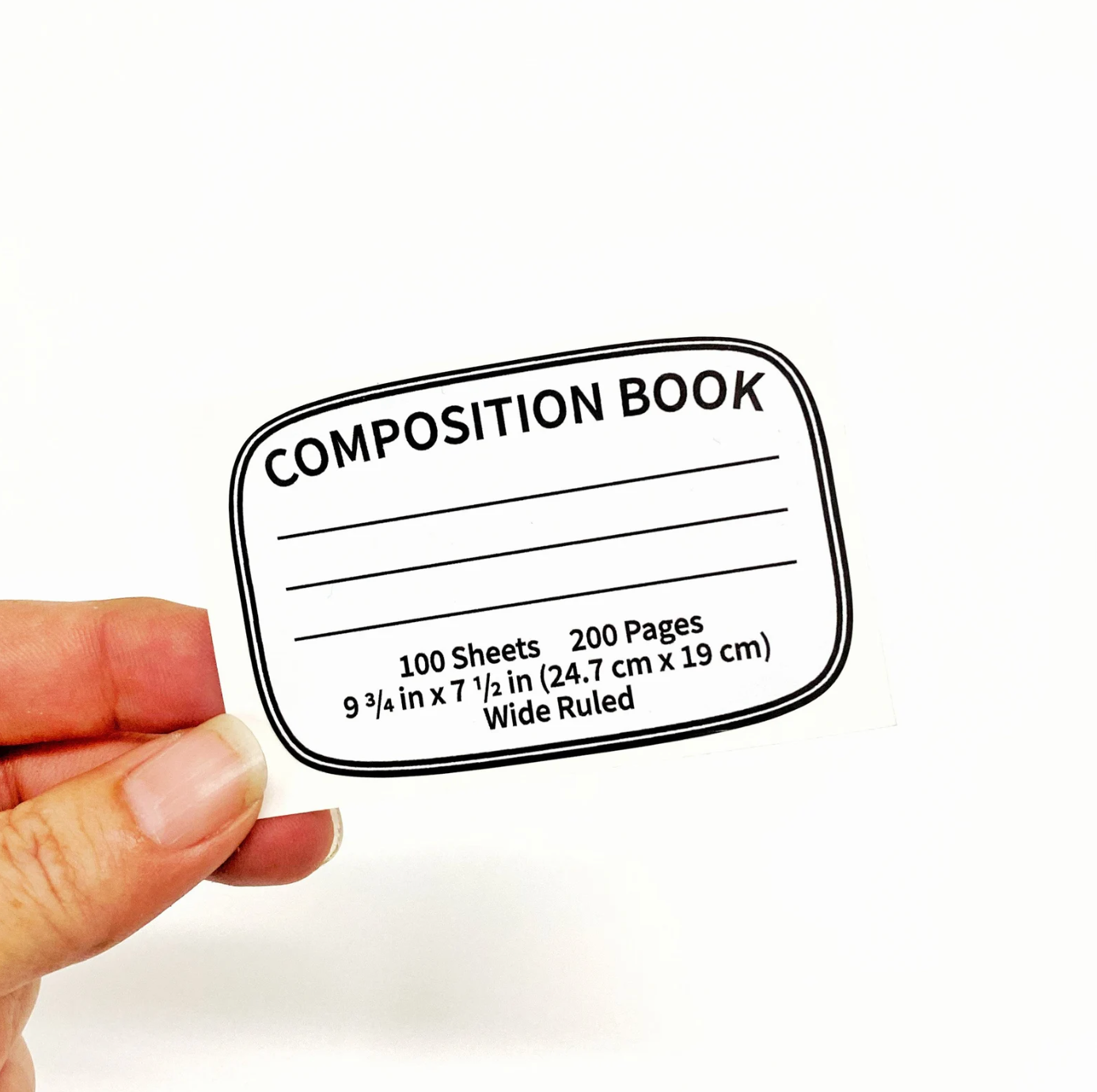 Composition Book Vinyl Single Decal