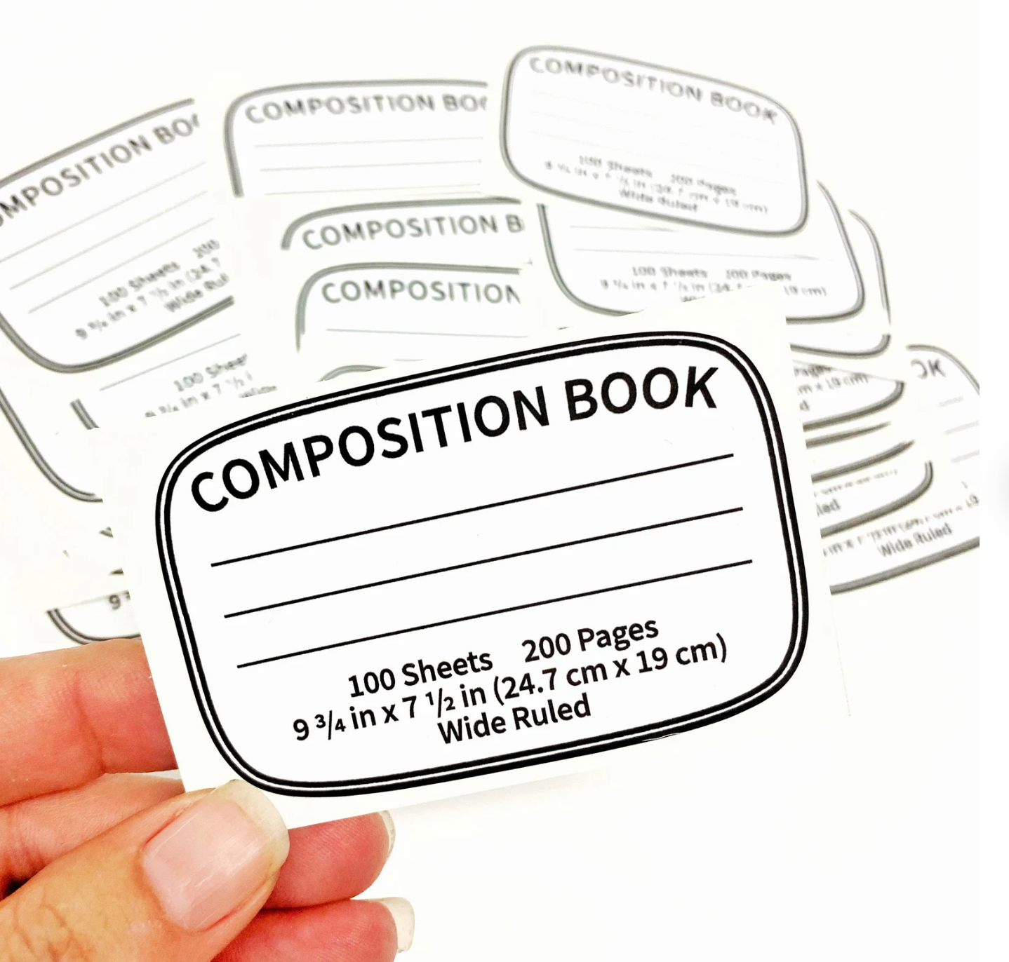 Composition Book Vinyl Single Decal