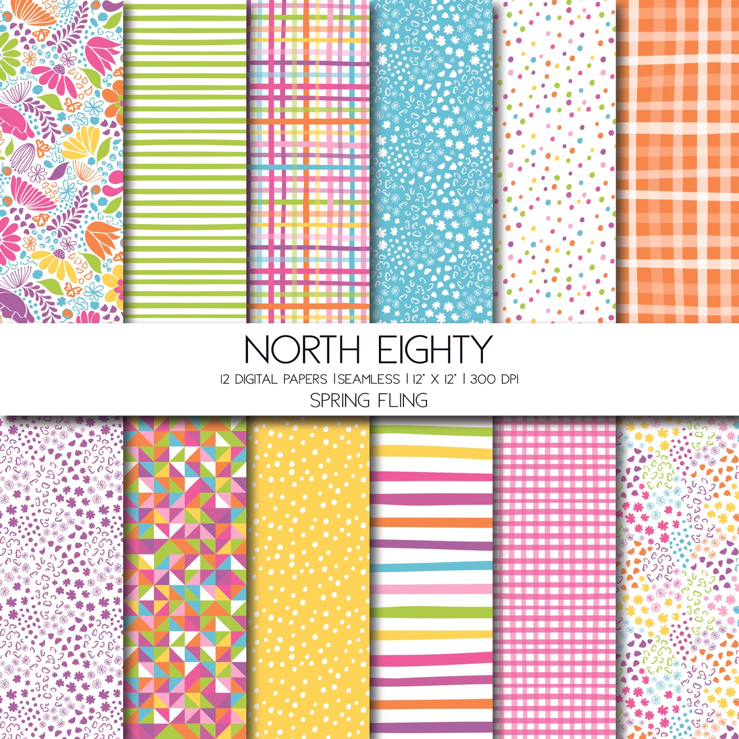 Spring Fling Digital Papers