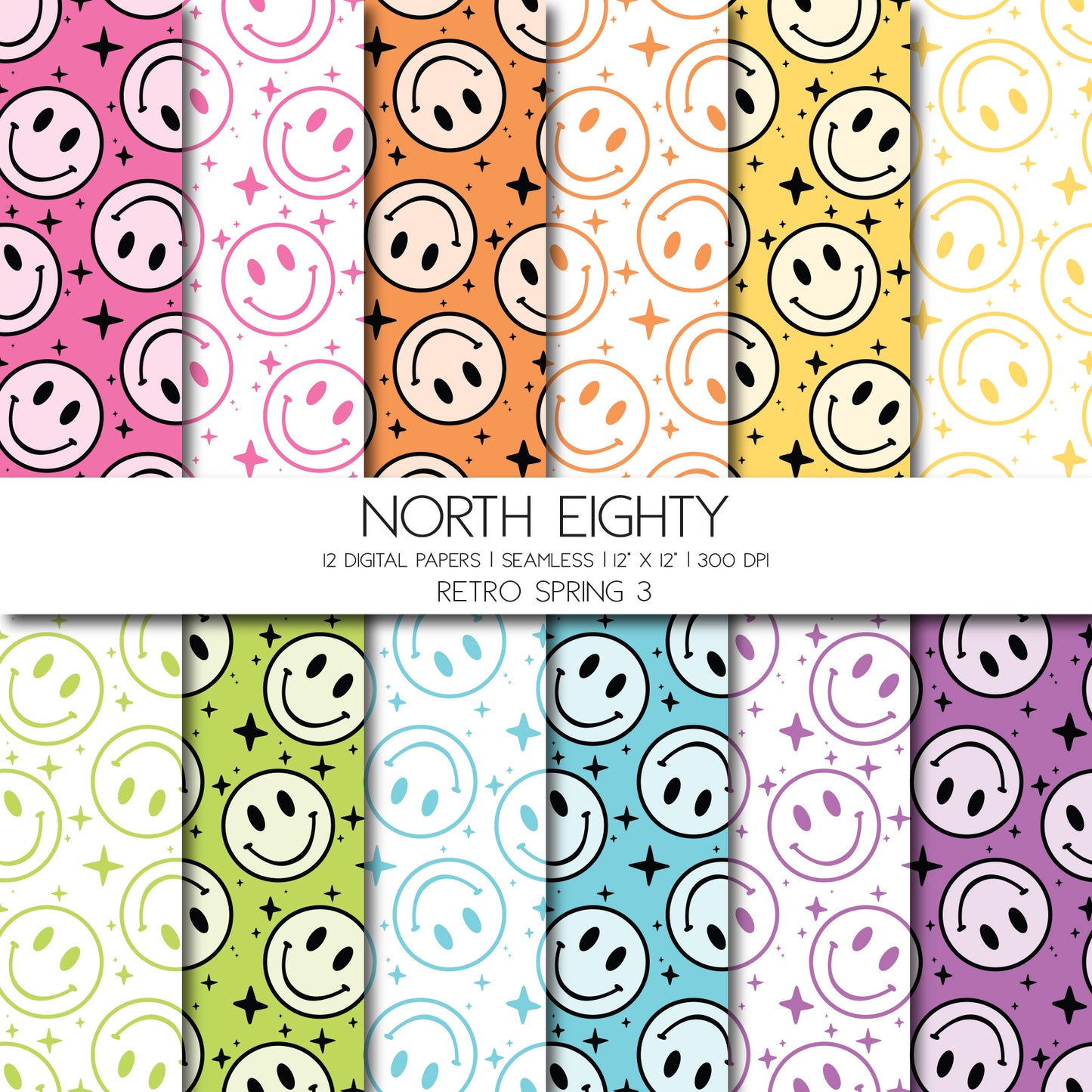 Retro Spring Digital Papers 3