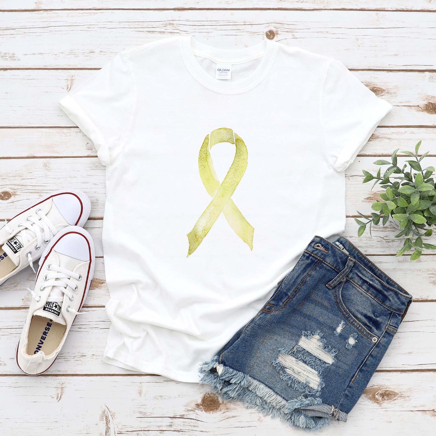 Yellow Awareness Ribbon png