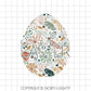 Easter png - Happy Easter Egg Sublimation Download - Clip Art - Happy Easter - png - Floral Egg