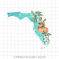 Sublimation Florida Transfer - PNG Clip Art - State Printable Transfer Design - Florida Oranges - Print And Cut - State Sublimation Download