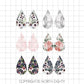 Sublimation Teardrop Earring Design - Floral Digital Download - Bundle - Watercolor Florals - Marble