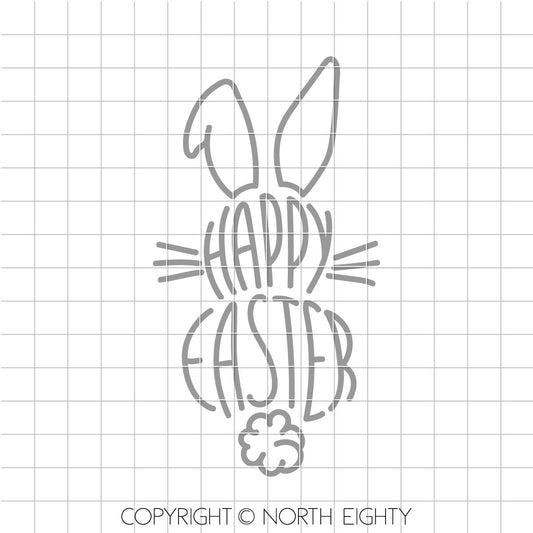 Happy Easter svg file - The Original - Clean Smooth Lines And Edges - Not A Poorly Traced Copy - Easter Bunny
