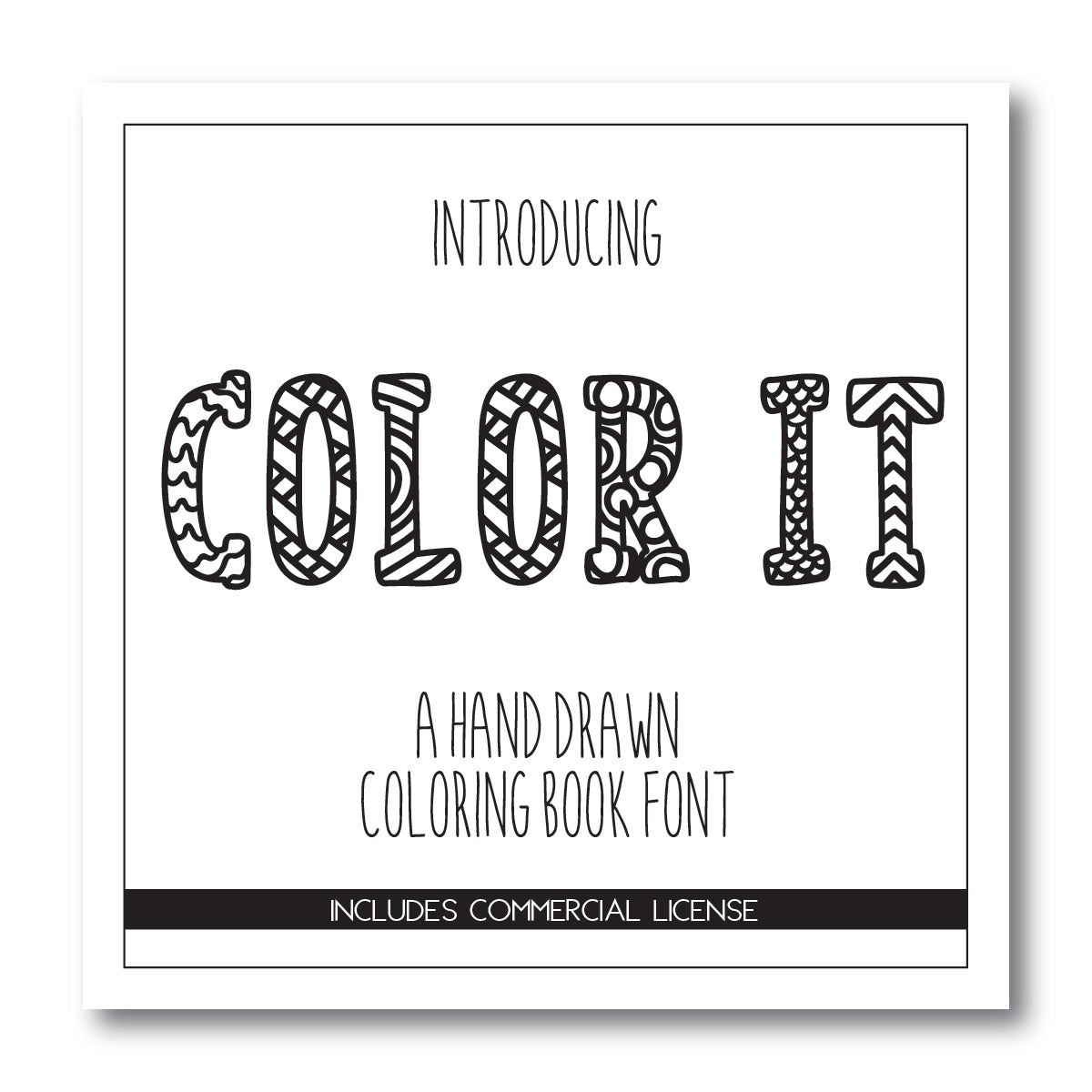 Coloring Book Font