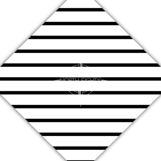 White and Black Wide Stripe