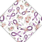 Purple Floral Awareness Ribbon