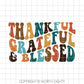 Thankful, Grateful, & Blessed Sublimation Transfer