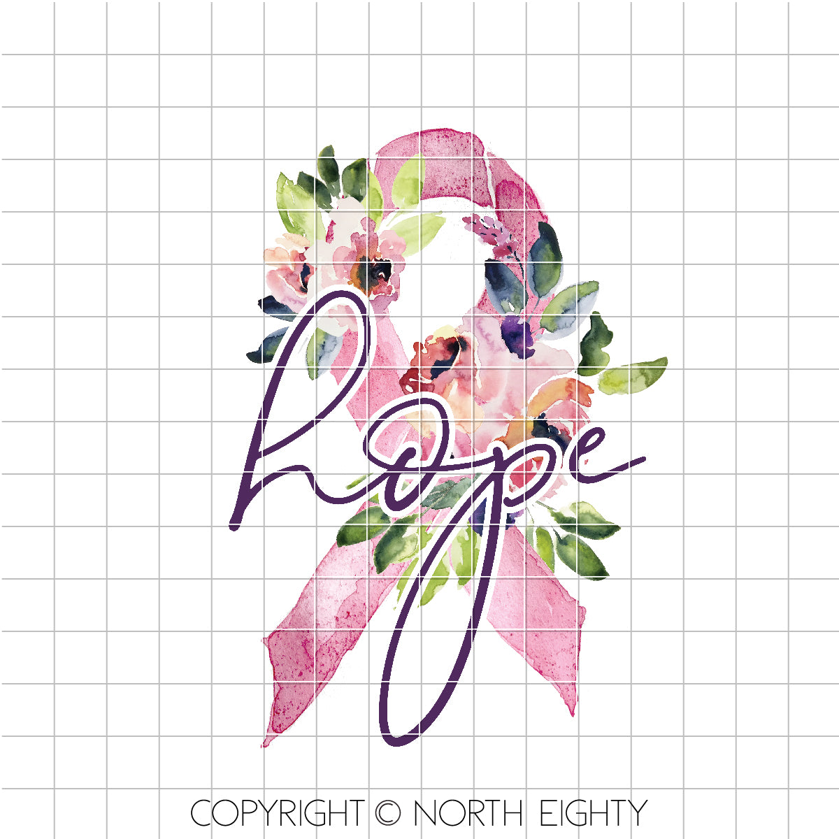 Hope Breast Cancer Ribbon png