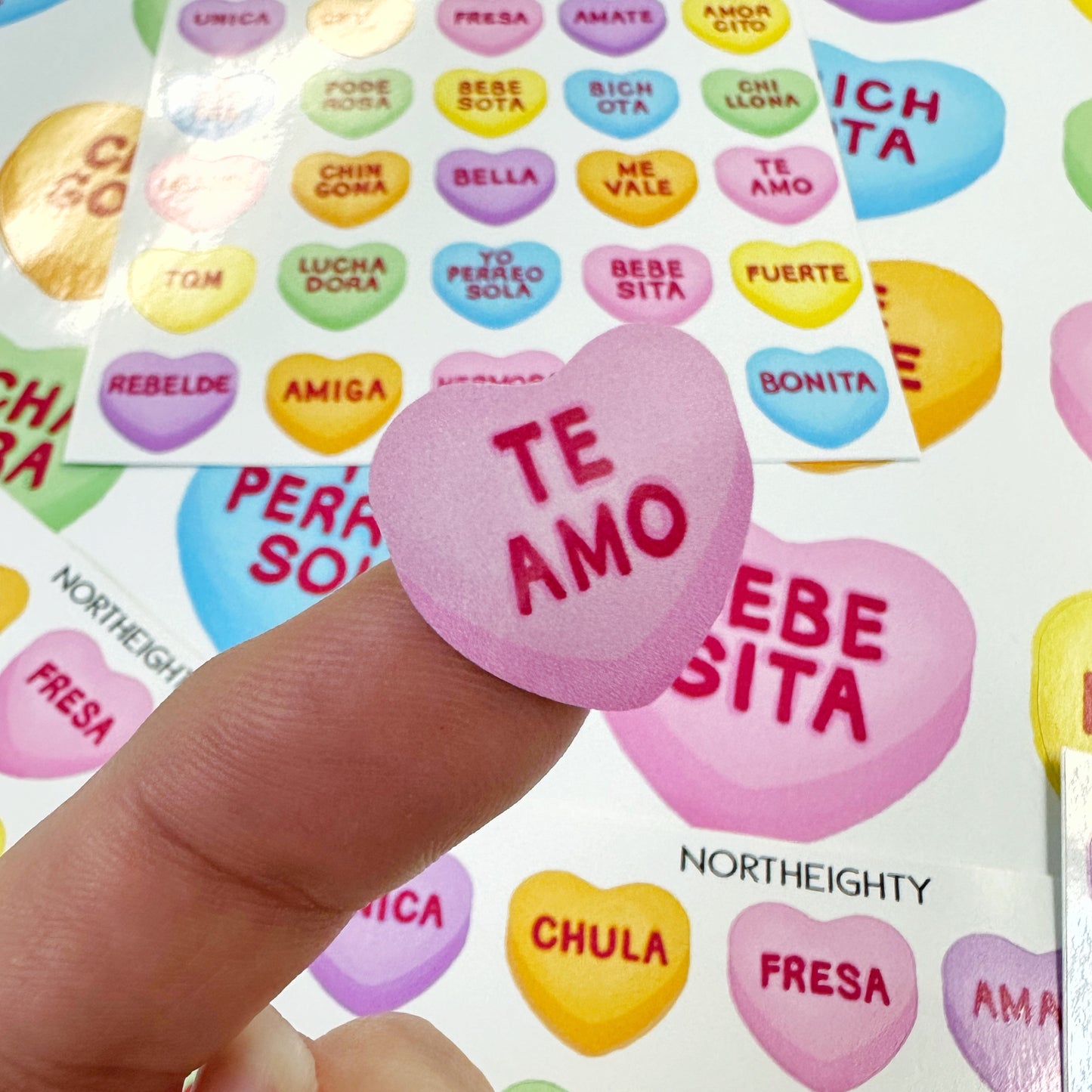 Spanish Candy Hearts Decals