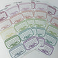 Pastel Composition Book Vinyl Decals Sheet