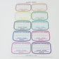 Bright Composition Book Vinyl Decals Sheet
