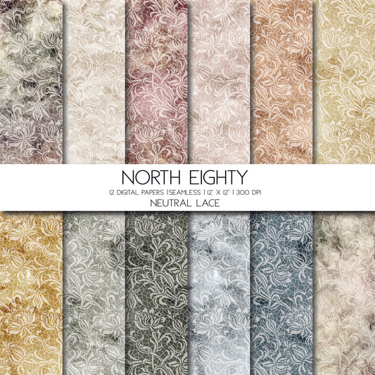 Neutral Lace Digital Papers