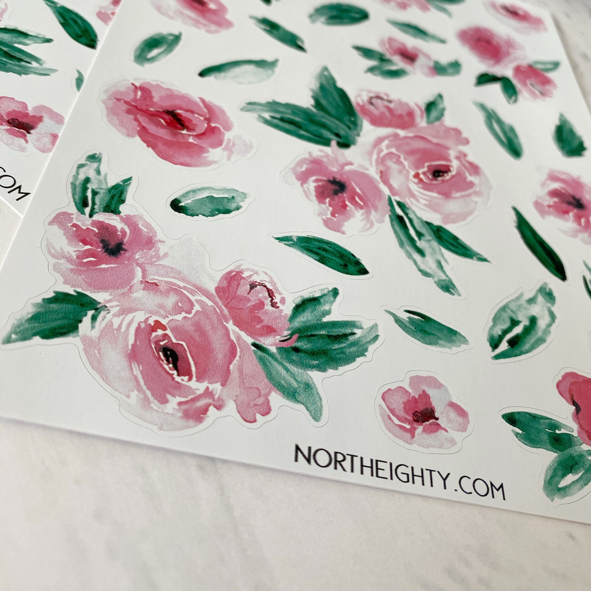Floral Sticker Sheet - Vinyl Decals - Flower Sticker Pack - Waterproof - Laptop - Tumbler Decals