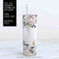 Skinny Tumbler png - 20 oz Sublimation Digital Download - Clip Art - Watercolor Flowers - 20 oz Tumbler Download