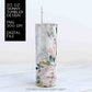 Marble Skinny Tumbler png - 20 oz Sublimation Digital Download - Clip Art - Magnolia Flowers - 20 oz Tumbler Download - Magnolia and Marble