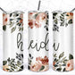 Skinny Tumbler png - 20 oz Sublimation Digital Download - Watercolor - Fall Flowers - Autumn