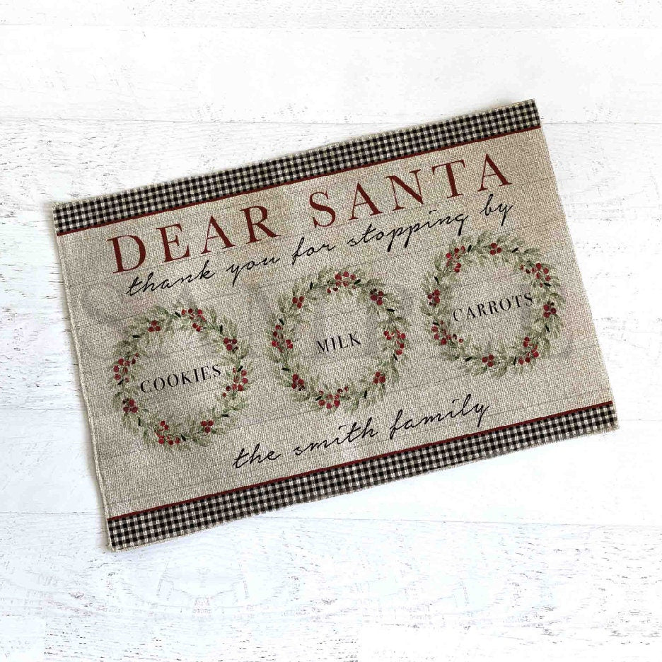 Santa Mat png - Cookies for Santa Digital Design Download - Placemat Design - Santa Tray png - Dear Santa Sublimation png