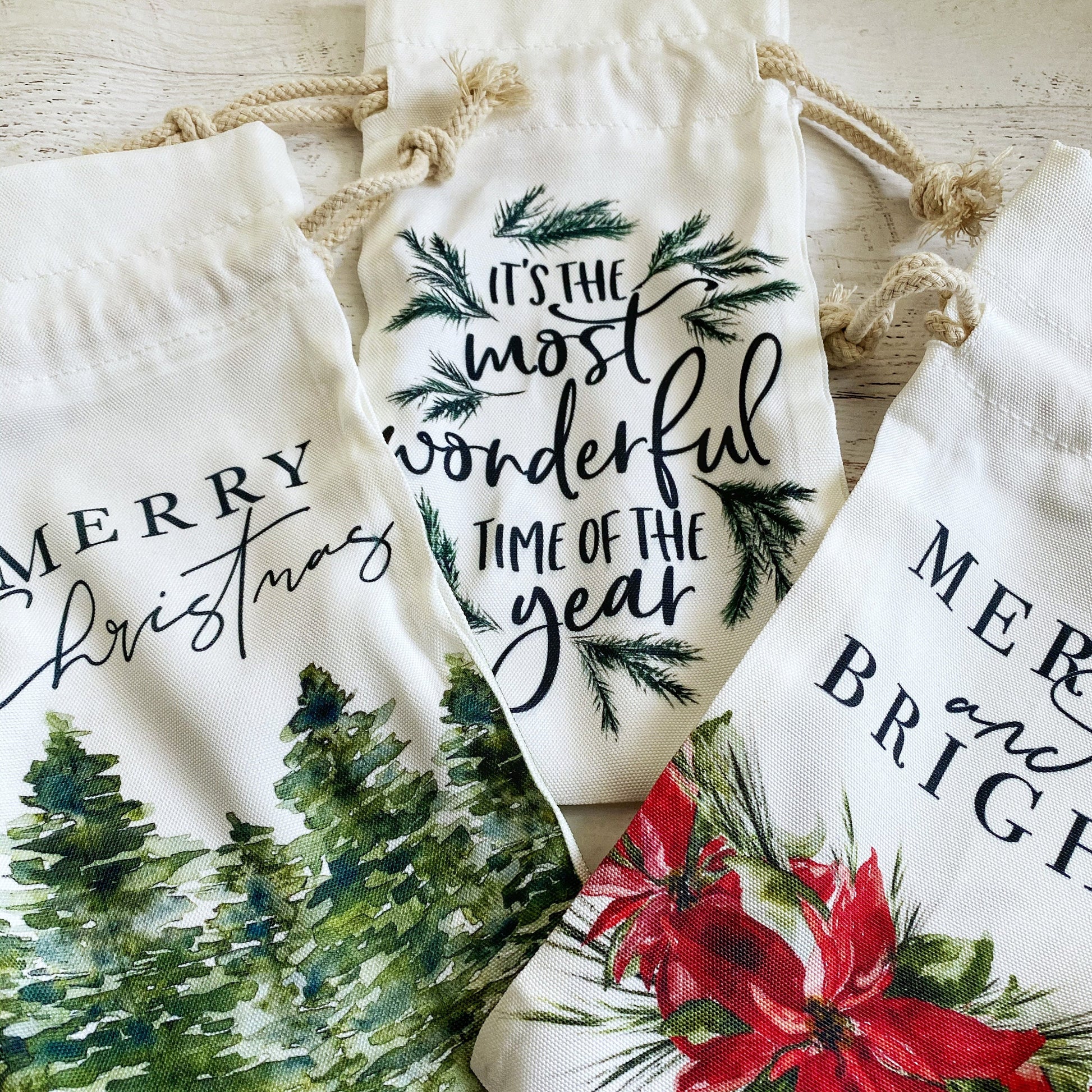 Wine Bag Sublimation Design - Wine Gift Bag png - Hostess Gift Sublimation Design - Most Wonderful Time of the Year