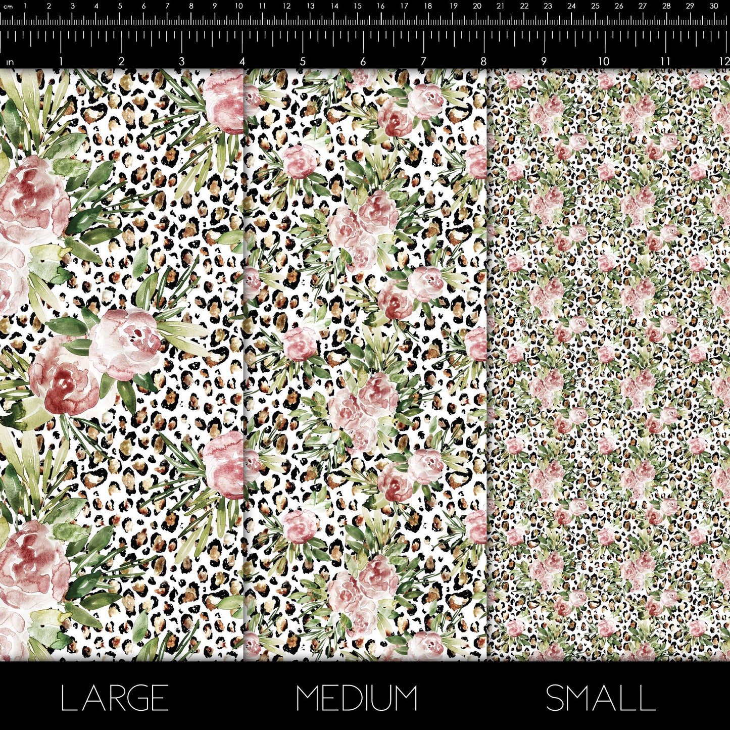 Floral HTV - Flower Printed Adhesive Vinyl - htv - Watercolor - Leopard htv - Cheetah - Sublimation Transfer - Transfer Sheet - Paper