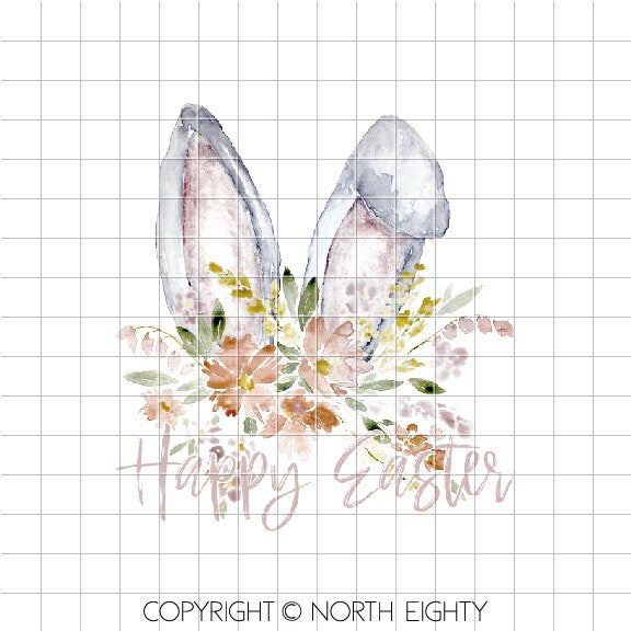 Easter Sublimation png - Happy Easter Digital Download - Bunny Ears - Floral - Easter Bunny Ears png
