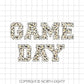 Game Day Sublimation Design - Leopard Print png -  Digital Download - Clip Art - Watersilde Instant Download - Game Day