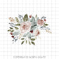 Floral Sublimation png - Flower Transfer Digital Download - Waterslide Clip Art - Watercolor