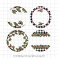Round Ornament Sublimation Design - Christmas Ornament Sublimation Download - Holly
