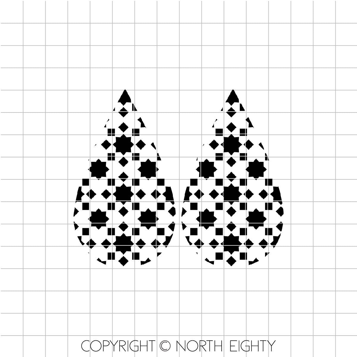 Sublimation Earring Design - Teardrop Earring Digital Download - Bundle - Watercolor - Leopard - Monstera - Geometric