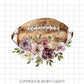 Football Sublimation Design Download - Floral Football PNG Clip Art - Instant Download - Fall Football