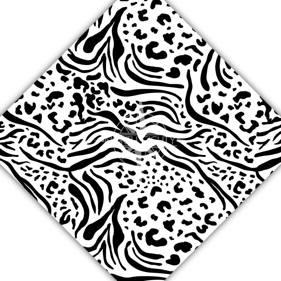 Vinyl - Black And White Vinyl - HTV - Heat Transfer Vinyl - Adhesive Vinyl - Sublimation - Flood Sheet - Paper - Black and White - Cheetah