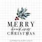 Merry Christmas Sublimation png - Bad Word Christmas Design - F word instant download -Dirty word