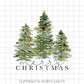 Merry Christmas Trees Sublimation Designs - Trees Digital Download- Christmas Tree PNG