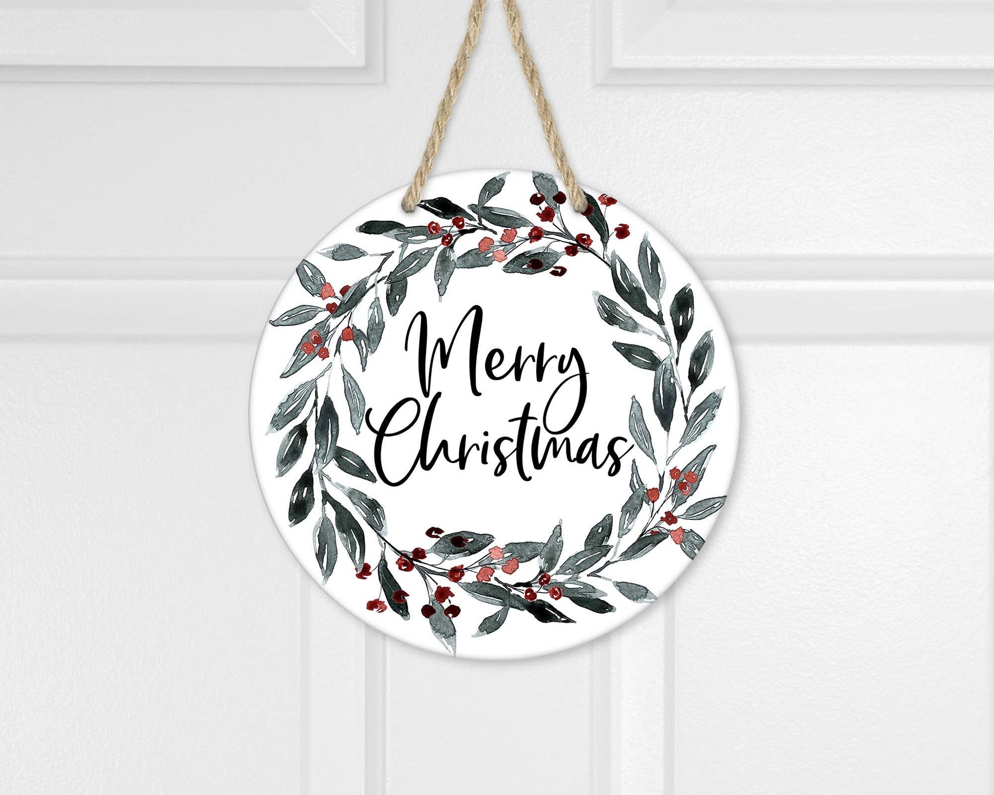 Wreath Sublimation Design Download - Merry Christmas Wreath png