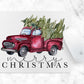 Red Truck With Christmas Trees clipart - Merry Christmas Instant Download - Christmas Sublimation Graphic - PNG