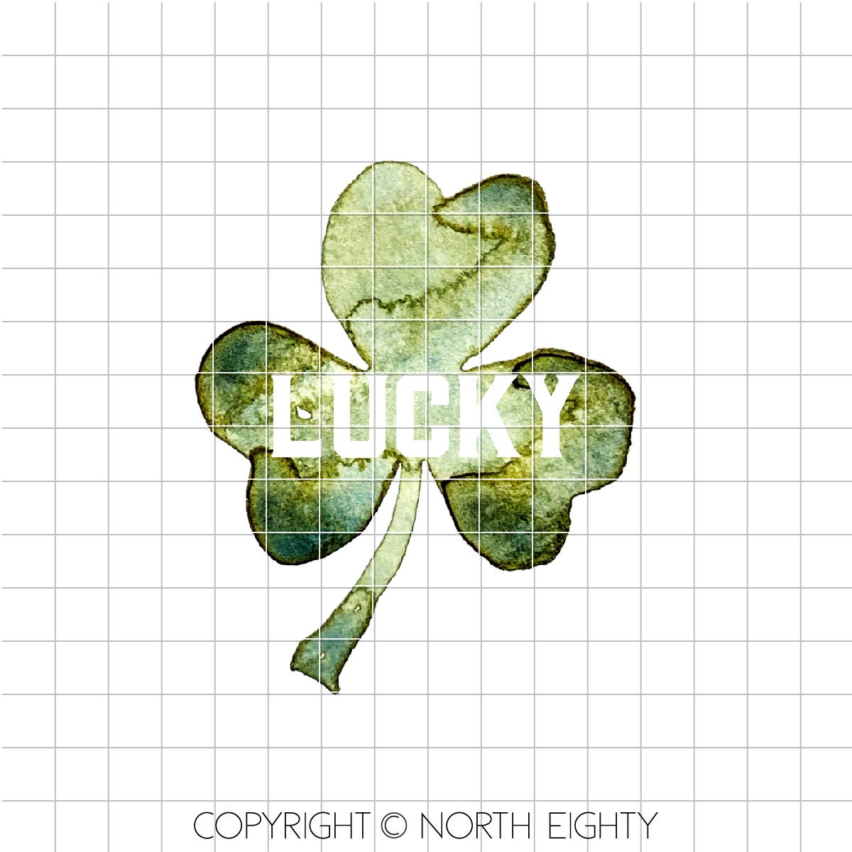 St Patrick's Day Sublimation Design - Clover Digital Download - Clip Art - Lucky - Shamrock - Lucky Clover
