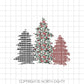 Christmas Sublimation Download - Christmas Trees Waterslide png Download- Christmas Tree Clip Art - Sublimation Design Download
