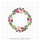 Floral Wreath Transfer png - Flowers Sublimation Digital Download - Clip Art - Watercolor Flowers
